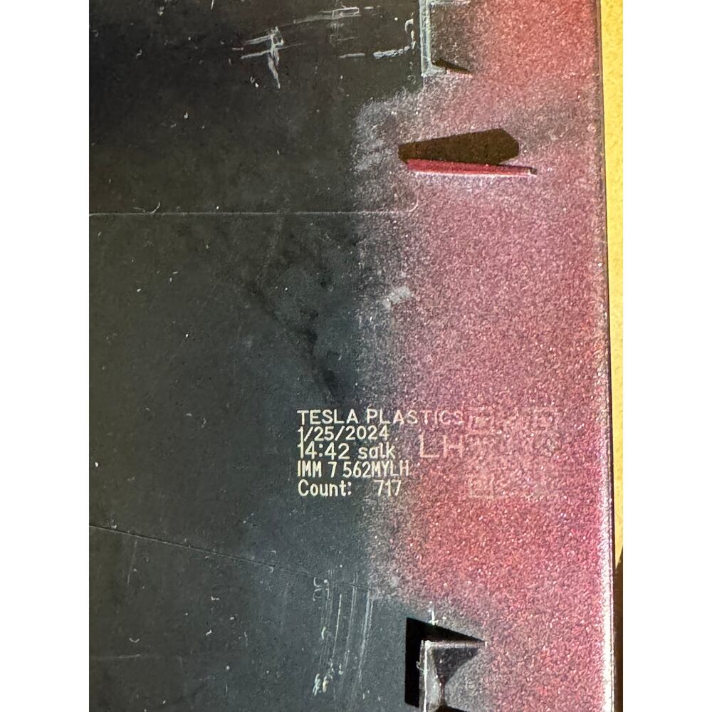 Tesla Driver Side Rear View Mirror Cover - Red Replacement Part - Picture 4 of 4